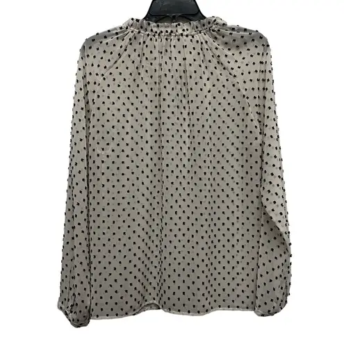 Scotch & Soda Maison Scotch Red Swiss Dot Top Long Sleeve Blouse 3 See Through