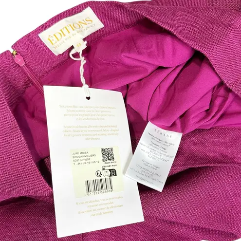 Sézane Moisa Midi Skirt, Magenta, FR44/US12