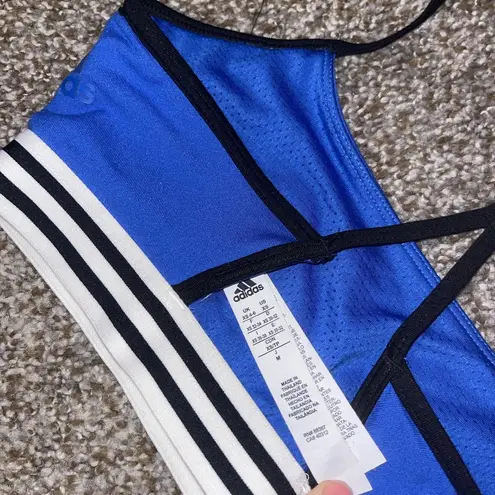 Adidas  Cobalt Blue Skinny Strap Sports Bra