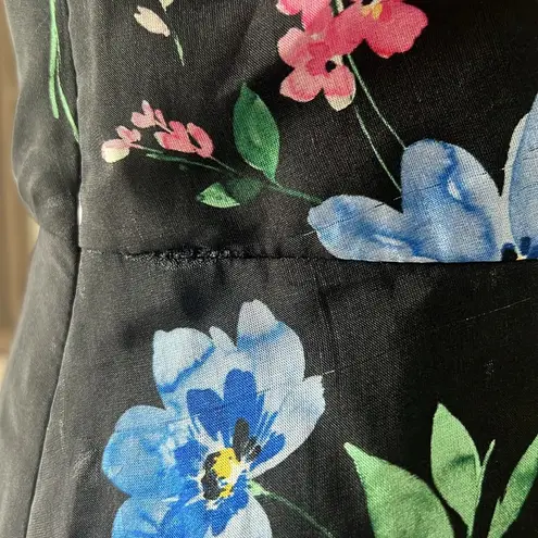 Shoshanna Midnight Gia One Shoulder Silk Floral Dress, Black Size 8 Retail $595