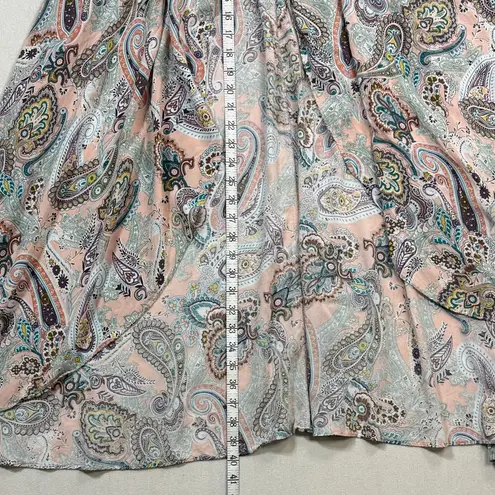 The Clothing Company  High Low Dress - Peach and Gray Paisley