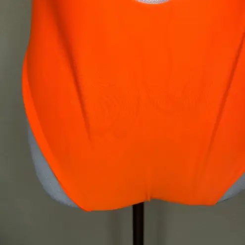 Americana Women's Neon Orange Logo One Piece Swimsuit Sexy Fun Sz M/L