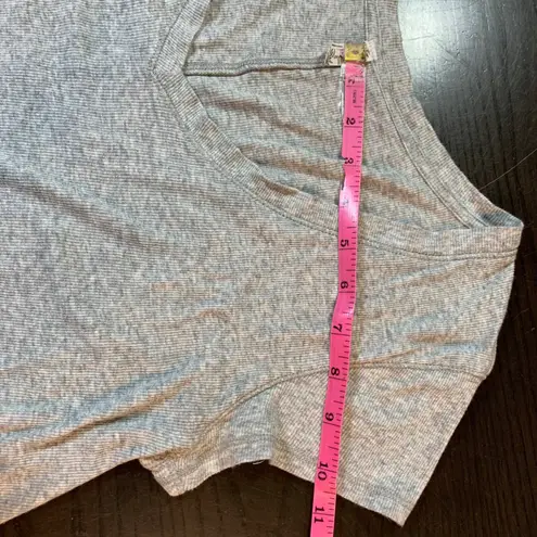 Free People Intimately Gray Ribbed V
