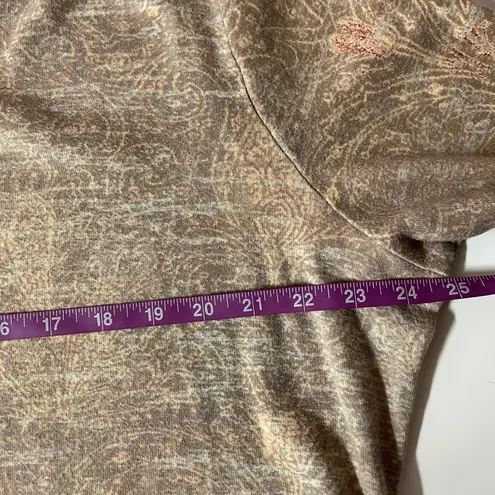 Gloria Vanderbilt Vintage Gloria Banderbilt Y2K Café de Paris Printed 3/4 Sleeve Shirt Size 2X EUC - Image 6