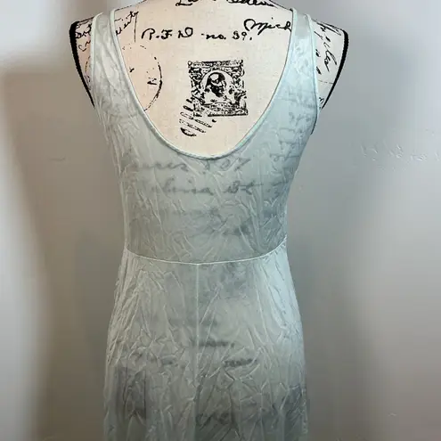 Vintage Komar Mint Green Nylon Long Nightgown Sleep Dress Small Retro Lingerie