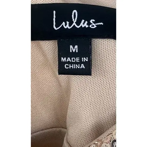 Lulus Glam Ma'am Gold Sequin Bodycon Mini Dress Women’s Size Medium Bridal Party