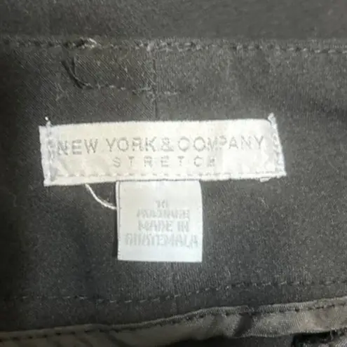 New York & Co Women Pants 16 Averege Black Stretch Work Minimalist Office Career