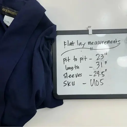 Requirements Vintage  Blazer Womens Size 14 One Button Classic Blue Lightweight‎