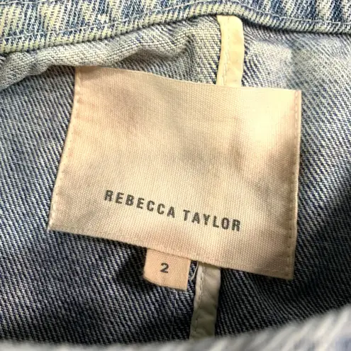 Rebecca Taylor Denim Moto Jacket Women's 2