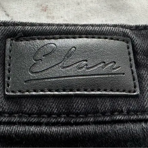 Elan black high rise stretch buttons detailing jeans, size M Y2K biker grunge