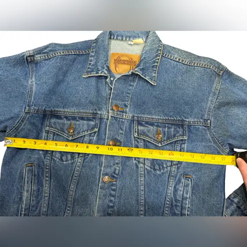 🧥🐎 Vintage Women’s Horseshoe Casino Hotel Embroidered Jean Jacket – Size M Blue Size M