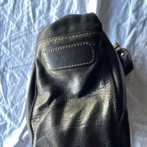 Vintage Sereta Leather Black Handbag Women’s Leather Purse Studded Shoulder Bag