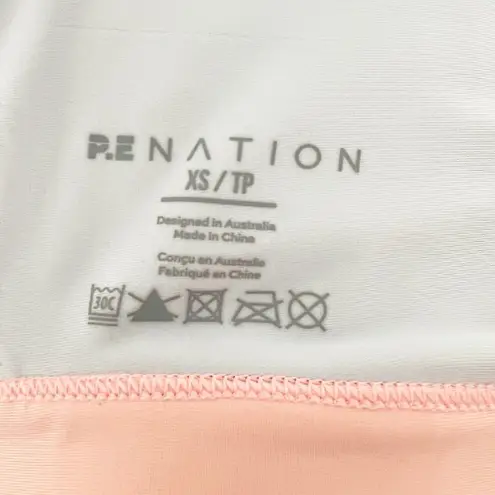 P.E Nation Athletic Colorblock Open Back Sports Bra Activewear Workout Size XS