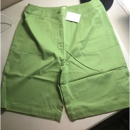 appleseed's Appleseed’s Sz 12 Green Apple Cargo Shorts Chino High Rise Stretch NEW NWT