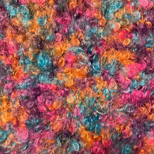 Vintage 1990s Compagnie Internationale Express Handknitted Curly Mohair Sweater Pink