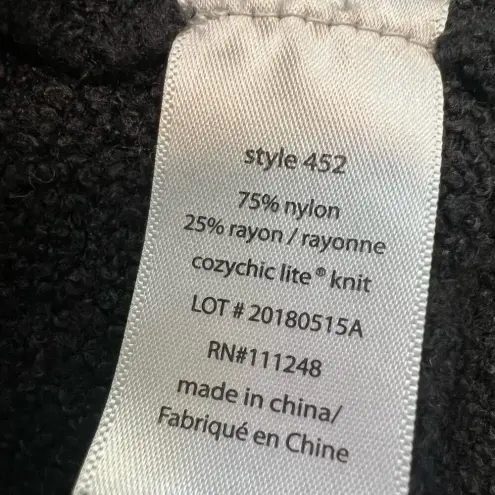 Barefoot Dreams  CozyChic Lite‎ Circle Shawl Cardigan in Black