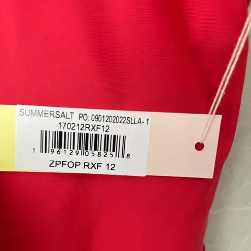 Summersalt the surge zip Front one piece swimsuit summer berry 12 NEW