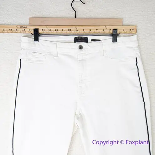 New! Jen 7 by 7 for All Mankind white women ankle skinny Jeans black seam, 14
