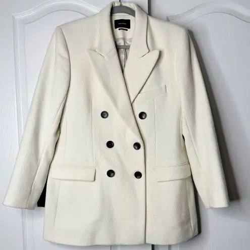 Isabel Marant Cotton Wool Blend Blazer Jacket in Ivory Size 42 (XL US) - Image 5