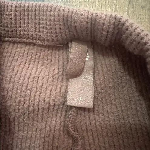 SKIMS Waffle Knit Henley Top & Shorts Lounge Set Size Large