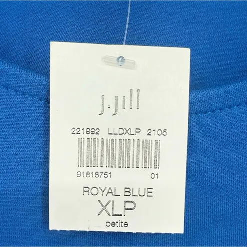 NWT J. Jill Wearever Collection Sleeveless Flounce Hem Midi Dress Blue Size XLP