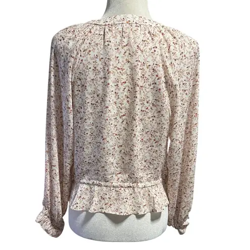 Outerknown “Poet” Blouse in Salt Mariquita (Floral + Ladybug Print) – Size Small