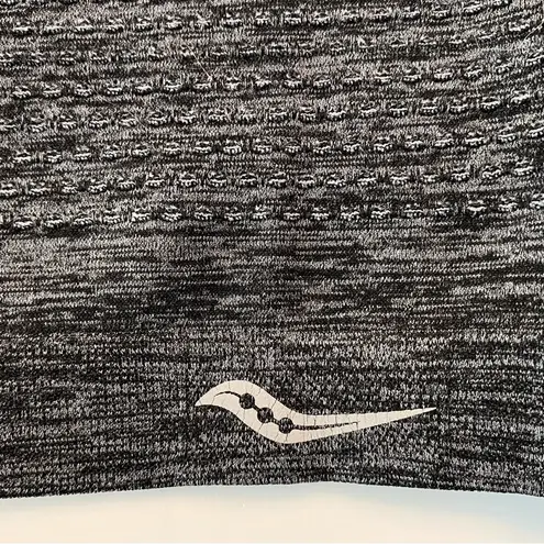 Saucony Seamless Stretch Muscle Tank Top Grey Charcoal Spacedye Breathable Large