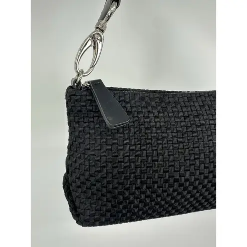 The Sak The Womens BlackWoven Clutch Handbag Shoulder Purse Excellent Condition