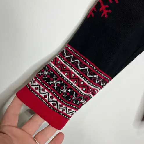 Breckenridge snowflake Christmas sweater full zip women's size small petite