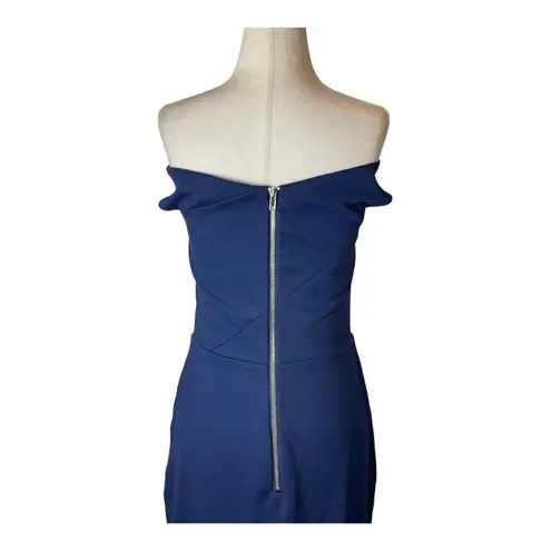 Parker Blue Off The Shoulder Cut Out Detail Mini Aquarius Dress Size S