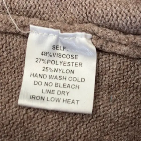 Bluivy Knit Lounge Shorts Scalloped Hem Drawstring Waist Women's M Taupe Beige C Brown Size M