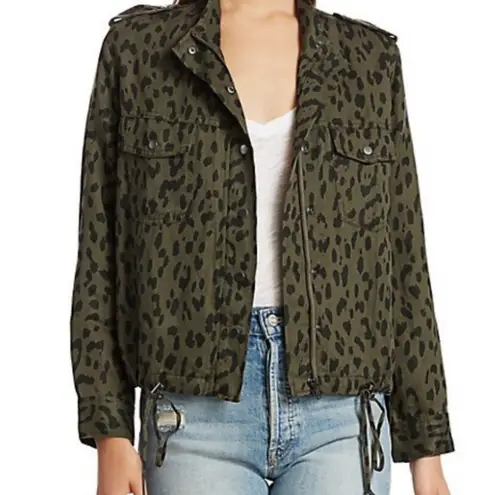 Rails Green Leopard Bomber Jacket