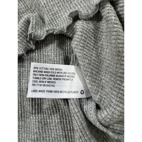 Colsie Women's Size L Gray Lettuce Edge Long