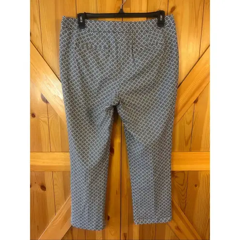 Dana Buchman Women’s Straight Dress Pants Black White Geometric Size 16 (5925)