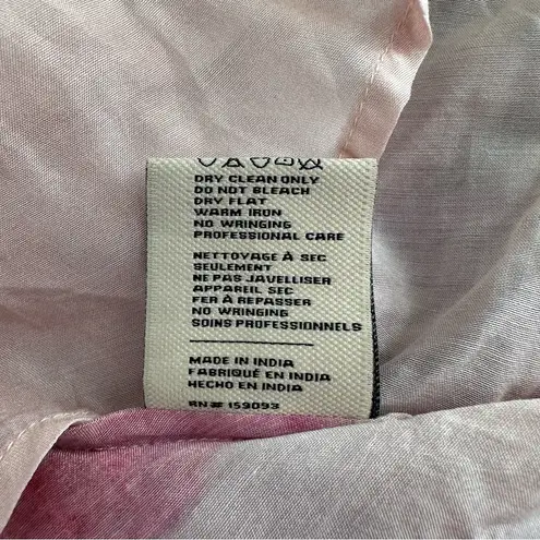 Chufy Northern Lights Kaia Ivory Watercolor Top sz Small Ruffle Tie Dye Stripes Pink