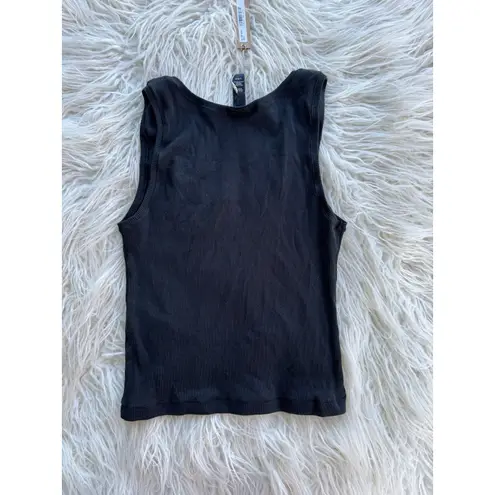 SKIMS Cotton Rib Tank Soot Size Large
