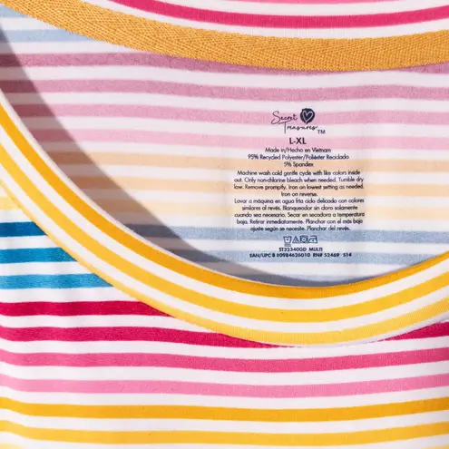 secret treasures Women XL Nightgown Sleep Shirt Sleepwear Colorful Stripes