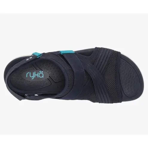 Ryka Womens Navy River Stretch Sandals Sz 9W