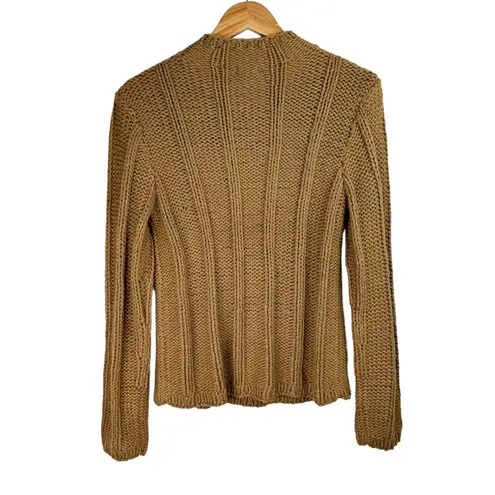 Caslon NWT Chunky Cable Knit Bobble Sweater Sz Small Tan Camel Wool Blend