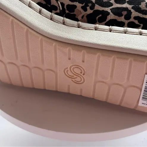 Clarks Cloud Steppers Loafer Shoes Womens Black/Tan Leopard Print Slip On S