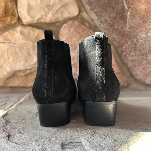 Aquatalia Womens Falco Chelsea Ankle Bootie Suede Heeled Boots