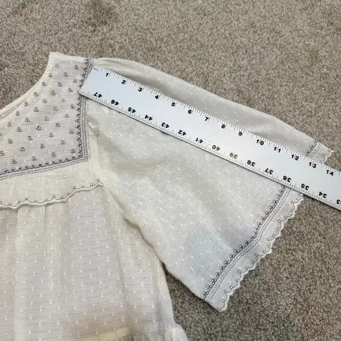 Velvet by Graham Spencer embroidered 1/2 sleeve peasant top TB 2027 Black