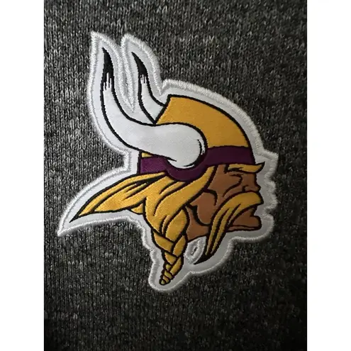 NFL Minnesota Vikings Team Apparel Fleece Jacket Full Zip Womens Size Small Gray Purple