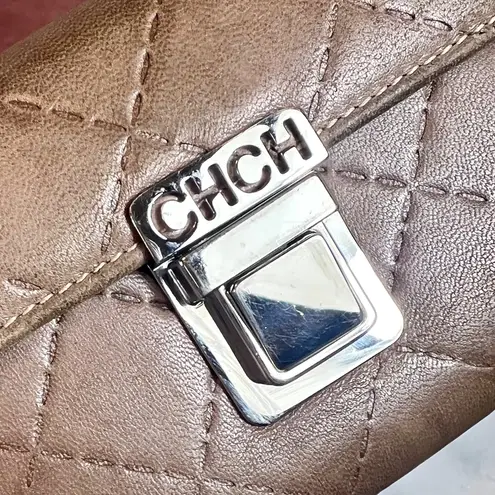 Carolina Herrera Quilted Logo Leather Wallet