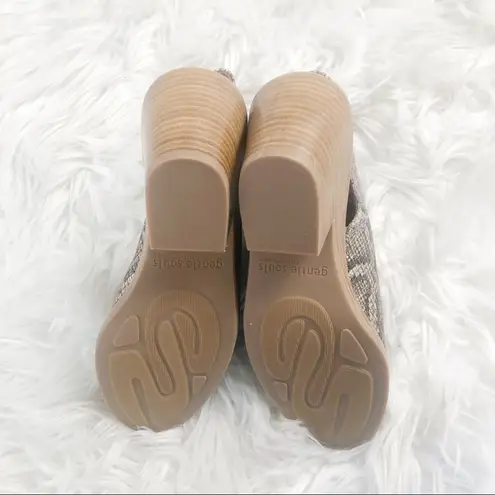 Gentle Souls 🆕 Women's Harlie Slingback Snake Skin Ankle Bootie Size 6.5