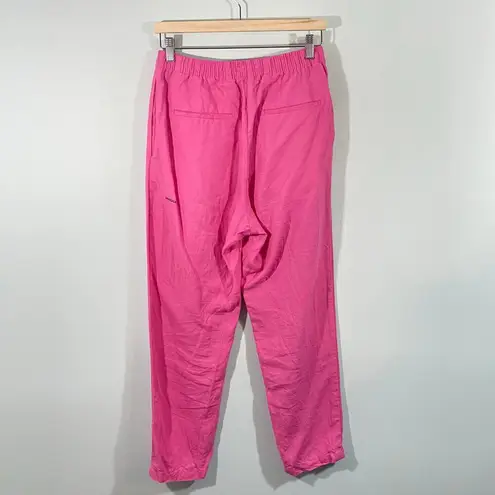 Pangaia Women's Pink Aloe Infused Linen Jogger Pants Size XS