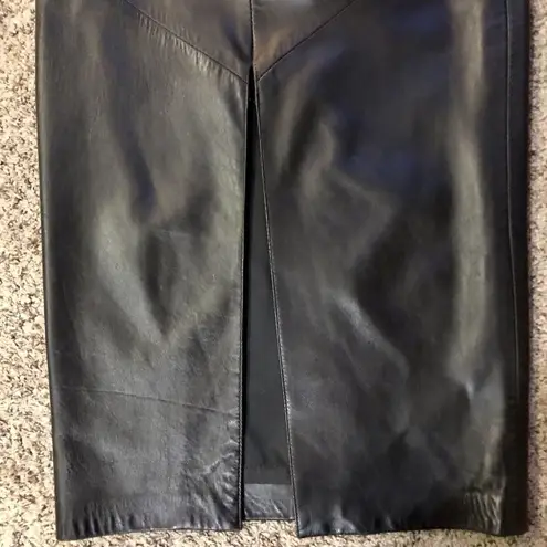 Siena Leather Skirt Womens 6 Used Black