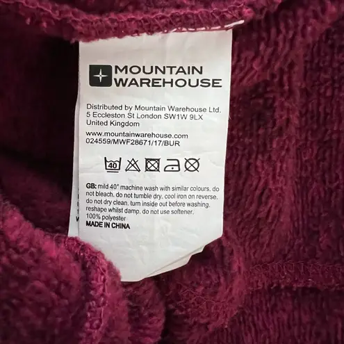 Mountain Warehouse  Sweatshirt Women 6 Dark Pink Marled Cowl Neck Cozy Athleisure