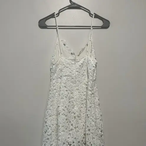 ASTR  the Label Lace A-Line‎ White Midi Dress Size Small