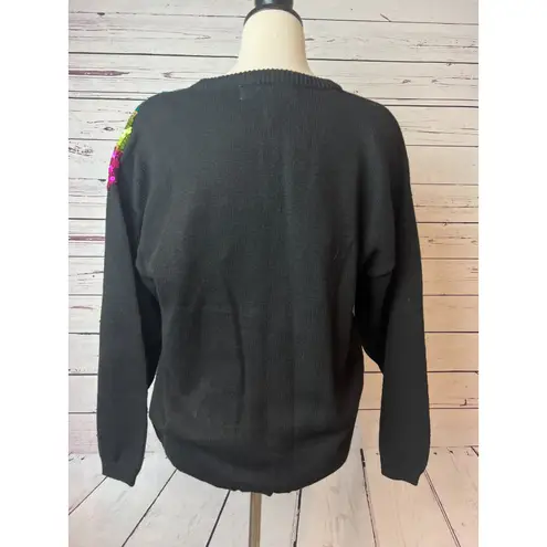 Viki International Ugly Christmas Sweater Sequins Bling Large Party NWT Vintage